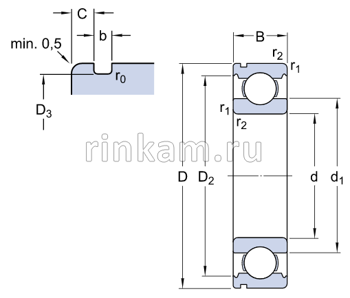 50309 импорт SKF (6309.NR)