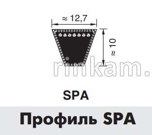 Ремень SPA/11х10-1450Lw RUBENA