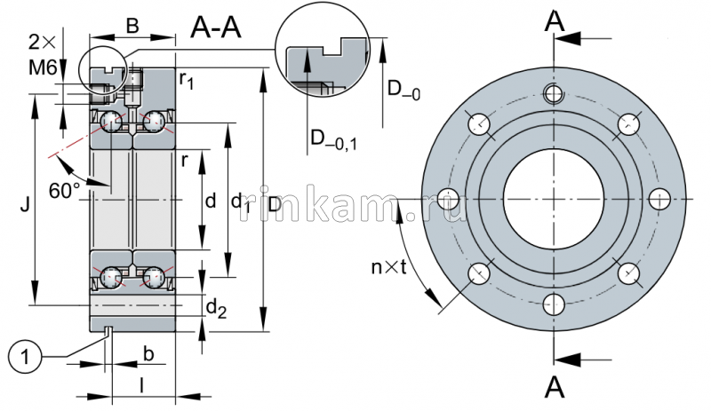 ZKLF 40115 2RS.XL импорт NSK (BSF 40115.DDU.HP2B) (фир.NSK)