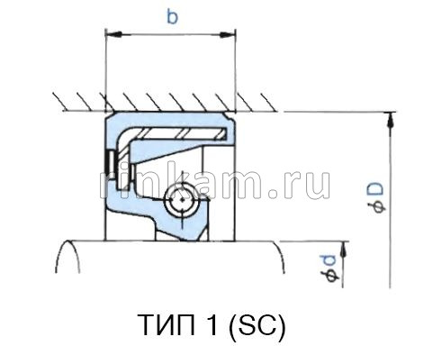 Сальник 50х70х10 (тип:1.2/SC)