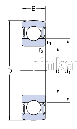 1726204 2RS импорт SKF (580204) (фир.SKF)