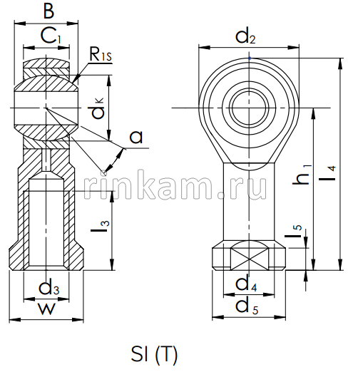 Наконечник SIL 08 T/K CRAFT лев.внутр.резьба,необслуж.