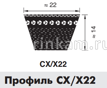 Ремень CX-3316Lw/3257Li/CX128 CONTITECH зуб.