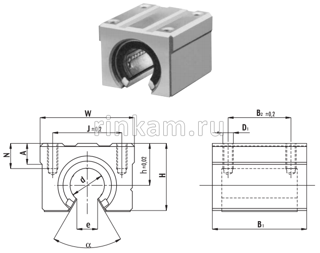 Каретка SBR 30 LUU