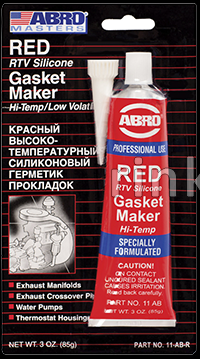 Герметик (0,085кг) Gasket maker RTV Silicone Hi-Temp RED пластич. крас.цв. -50С÷343С ABRO