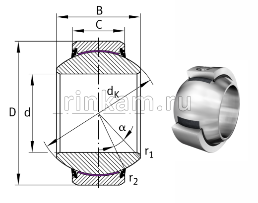 GEH 70 TXE.2LS импорт FAG (GE 70.FW.2RS)