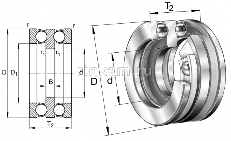 38307 импорт SKF (52307)