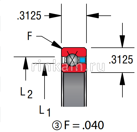 П 152,4х168.275х7.937 импорт KAYDON (KB060.XP0)