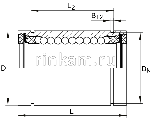 LME 60 UU импорт IKO (KB60.UU,KB60125.PP)