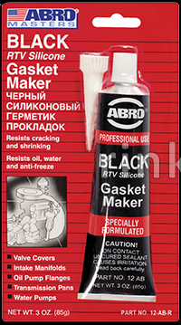 Герметик (0,085кг) Gasket maker RTV Silicone Black пластич. чер.цв. -40С÷260С ABRO