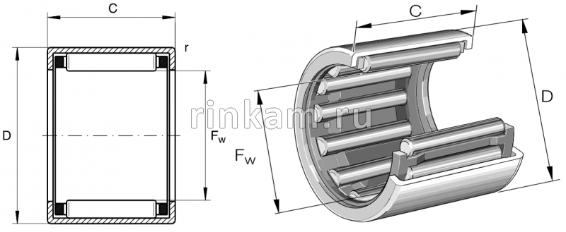 HK 1816 2RS импорт INA