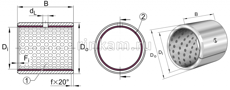Втулка PCM 303440.M импорт ISKRA (KU3040.SF1SN)