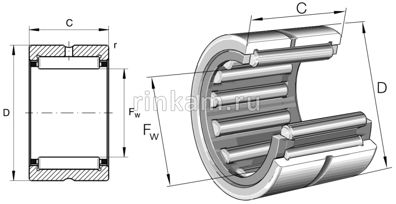 RNA 4901 2RSR импорт INA (4254901.2RS)