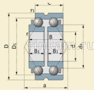 П 130х166х34 импорт NSK (BD130-1SA)
