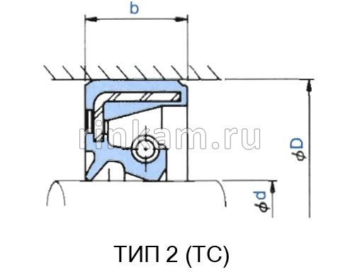 Сальник 95х130х12 (тип:2.2/TC) (FKM75 фторкаучук)