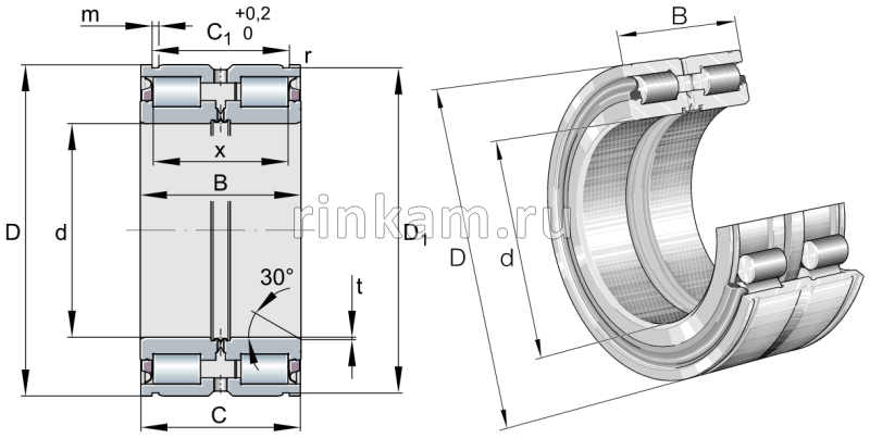 SL04 5026 PP.2NR импорт SKF (NNF5026.ADA.2LSV)