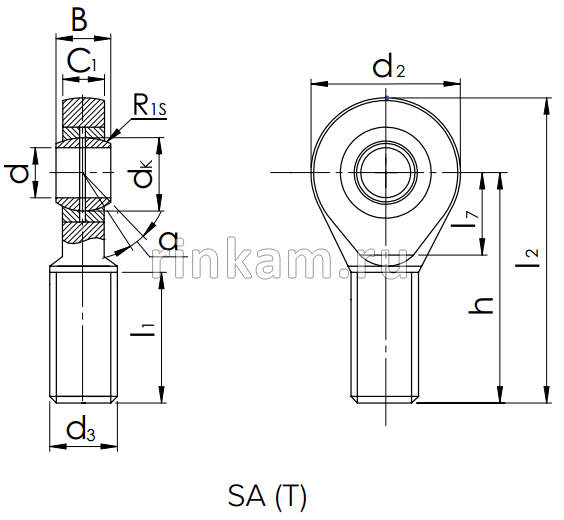 Наконечник SAL 30 T/K CRAFT лев.наруж.резьба,необслуж.