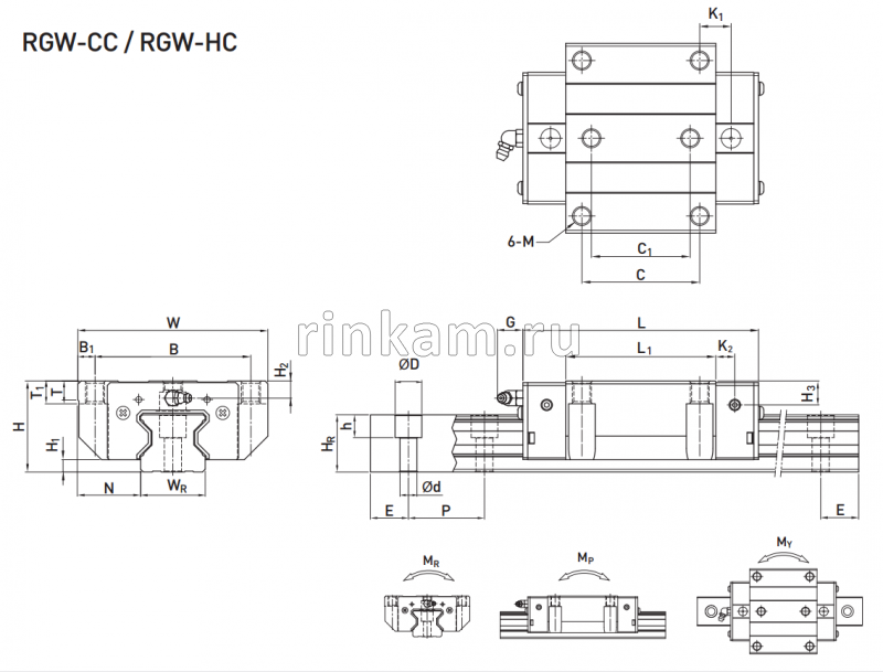 Каретка RGW 65 HC.ZA.H импорт ISKRA