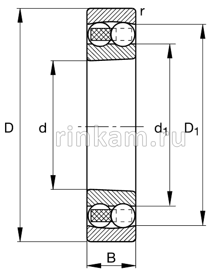 111306 Е импорт SKF (1306.E.K.TN9)