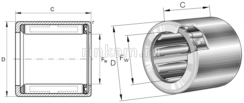 Муфта обгонная HF 1012 импорт INA