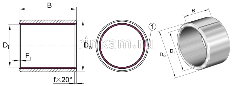 Втулка PCM 455030.M импорт SKF (KU4530.SF2) (фир.SKF)