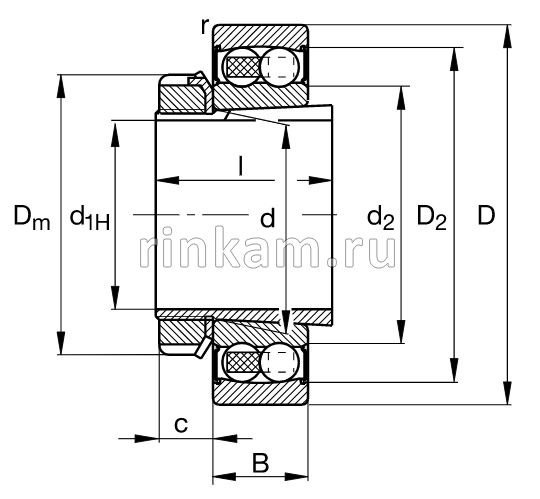 111507 Е.2RS (70кл) импорт FAG (2207.K.2RS.TVH/C3)