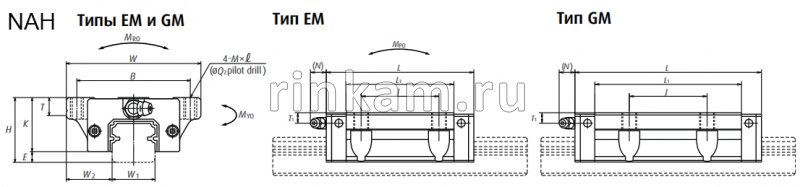 Каретка NAH 20 EMZ импорт NSK